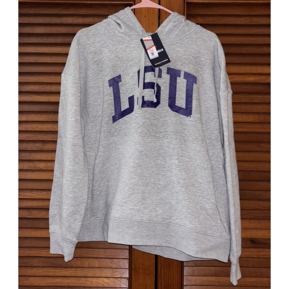 LSU Tigers Fanatics Gray Hooded Sweatshirt Adult XL NWT